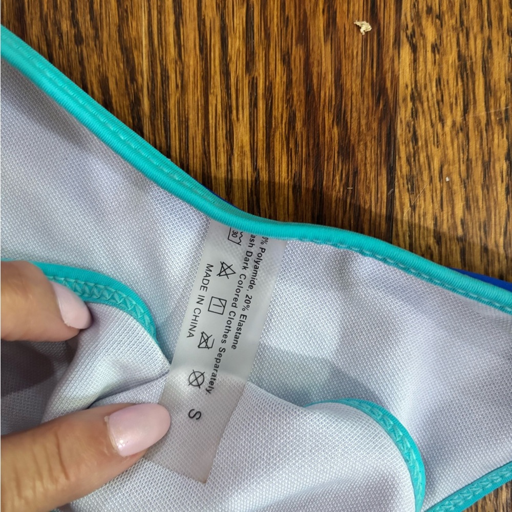 Shein Womens Blue 2 Piece Bikini Set Size Small - Picture 4 of 5